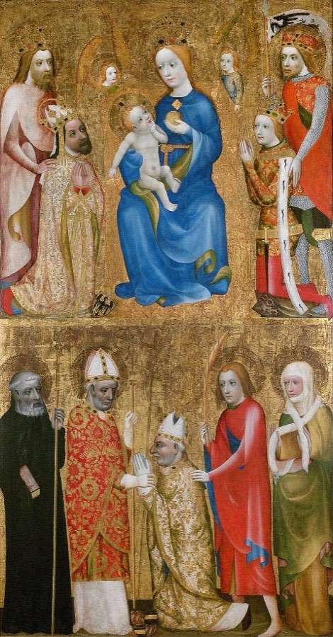Karel IV. na votivním obrazu Jana Očka (asi 1371)