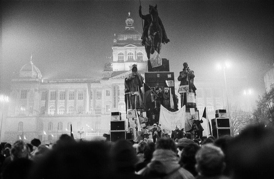 Václavské náměstí, listopad 1989